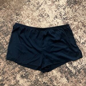 Stars Above Navy Blue Satin Pajama Bottoms